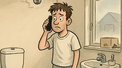 Witz: Glühbirne im Klo kaputt, Papa?